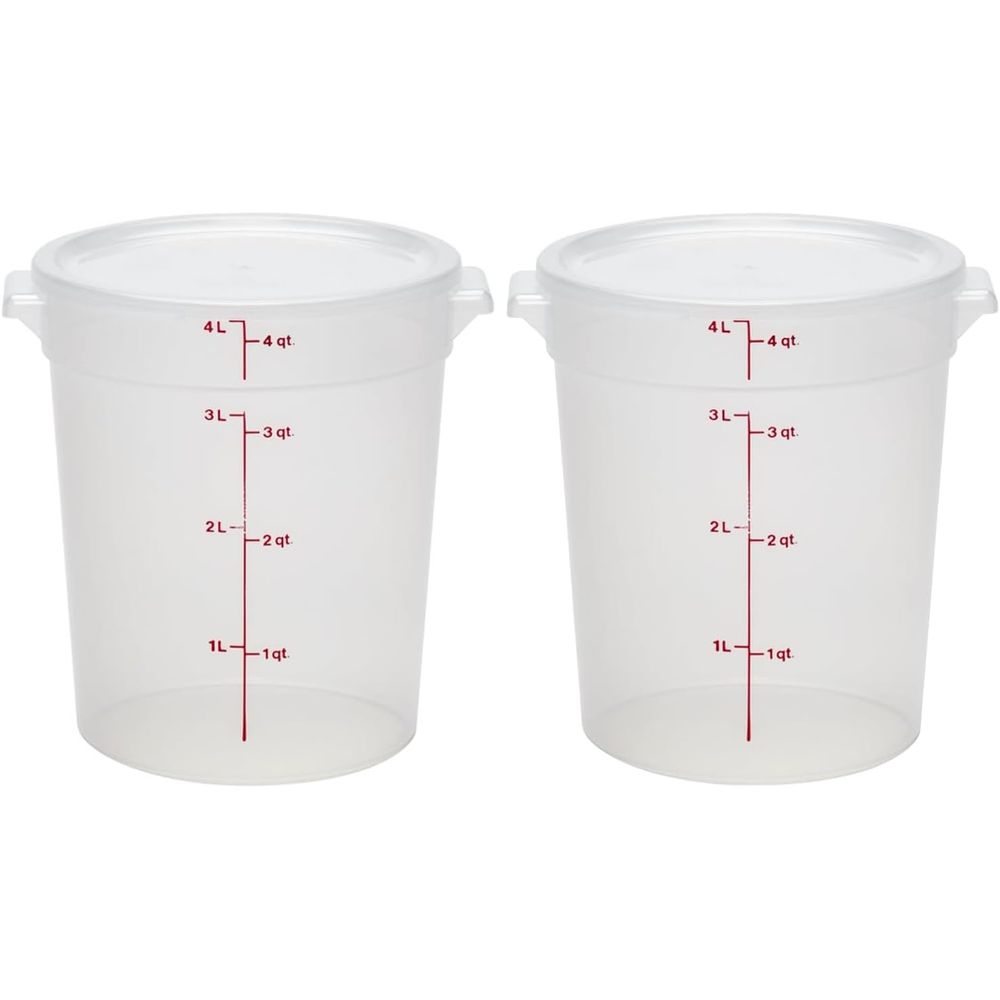 Food Storage Quart Containers - 4-Quart BPA-Free Food Storage Containers with