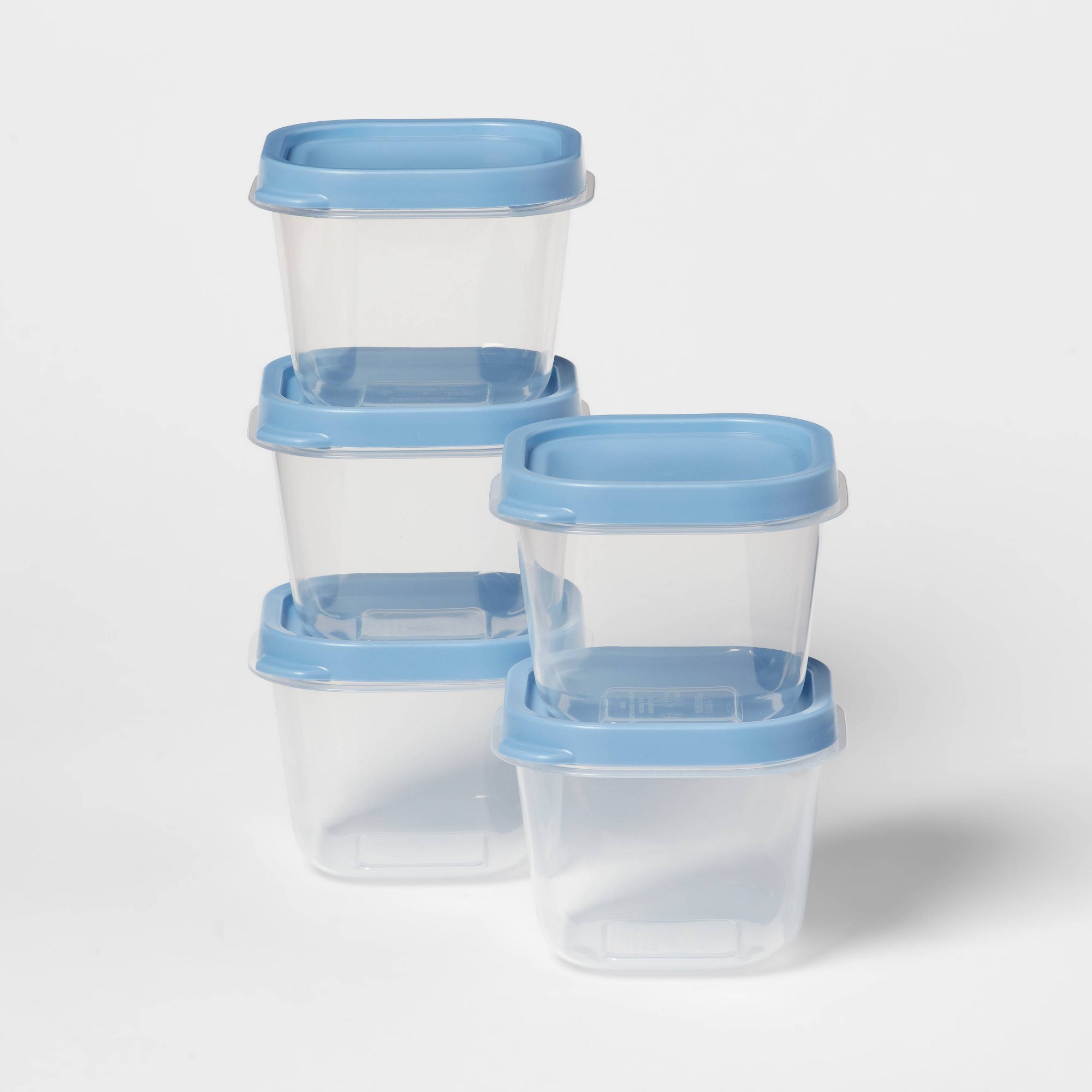 Food Storage Box Set - 10pcs Blue Plastic Food Storage Container