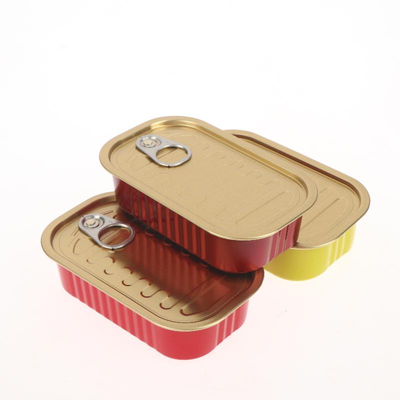 Food Storage Aluminum - 2Pcs Metal Rectangular Empty Mini Tin