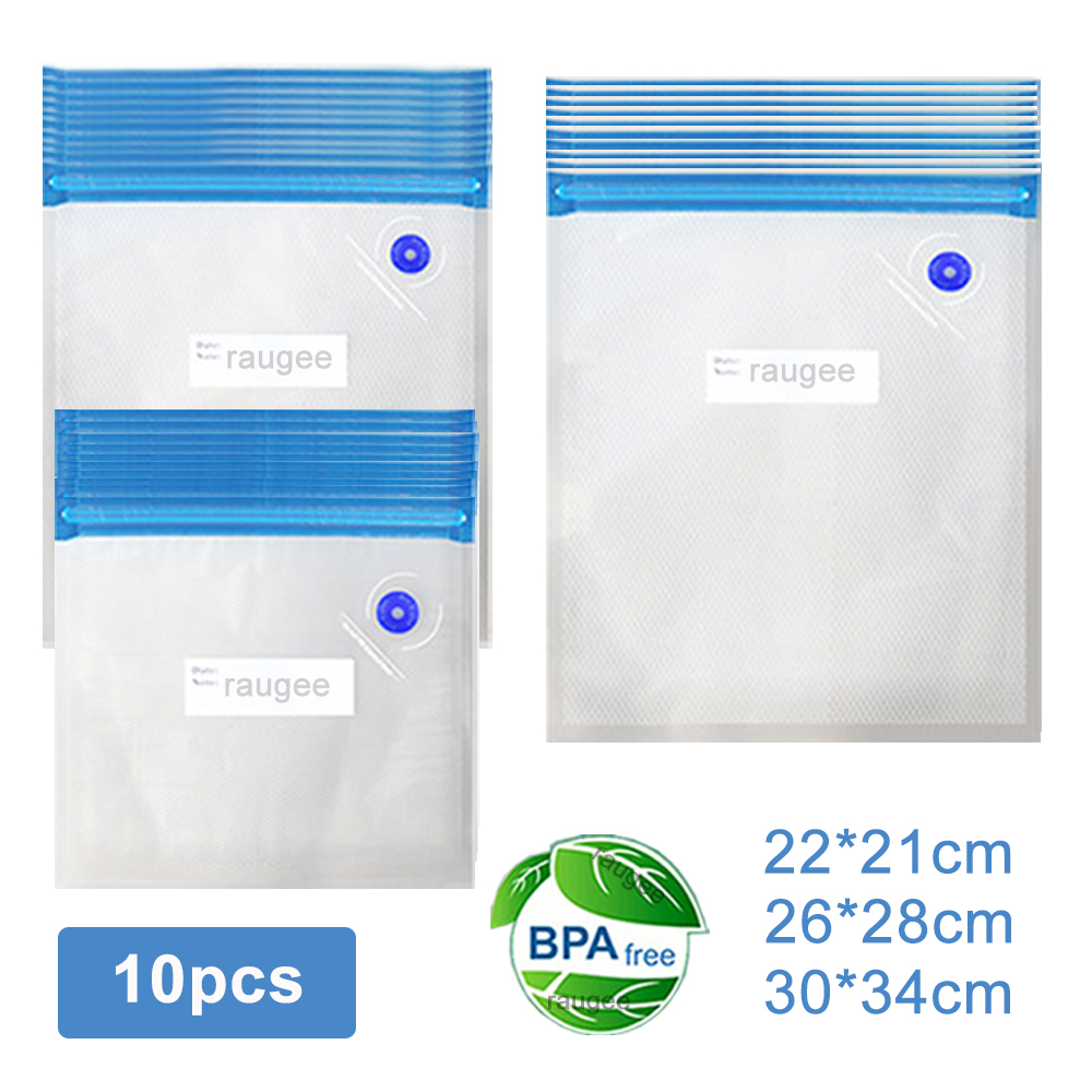 Food Storage Bag Organizer - Vacuum Bags Reusable Food Vacuum Packaging