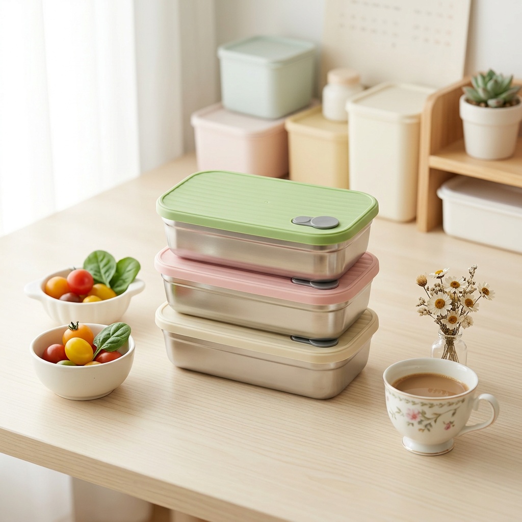 Storage Food Prep - Stainless Steel Bento Box Metal Lunch