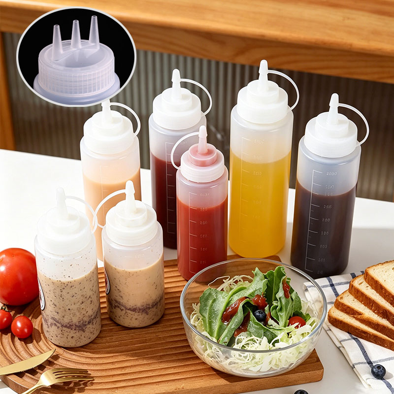 Salad Dressing Bottle - 20PCS 120-1000ml Empty Plastic Salad Oil