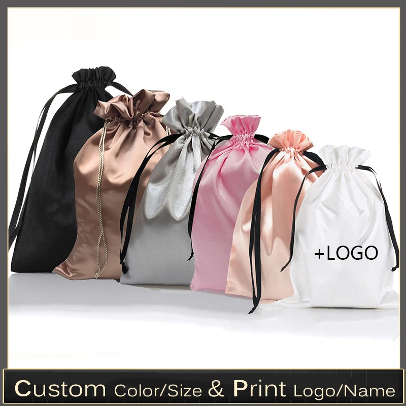 Food Storage Plant - 10PCS Custom Satin Extensions Hair Bags