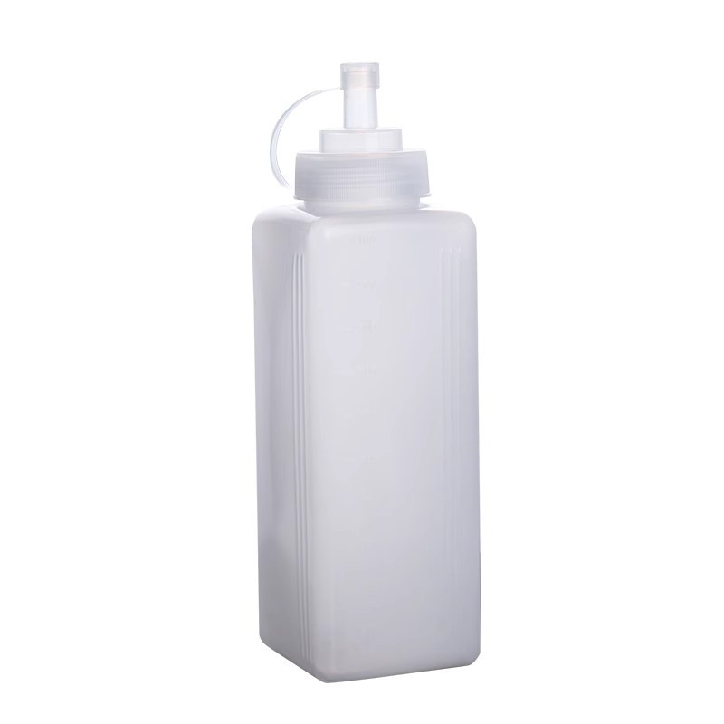 Salad Dressing Bottle - Plastic Squeeze Sauce Bottle Large Caliber,