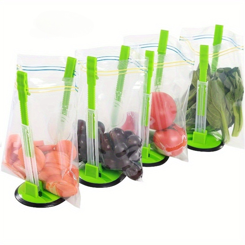 Storage Food Prep - Hands-Free Adjustable Baggy Rack Stand –