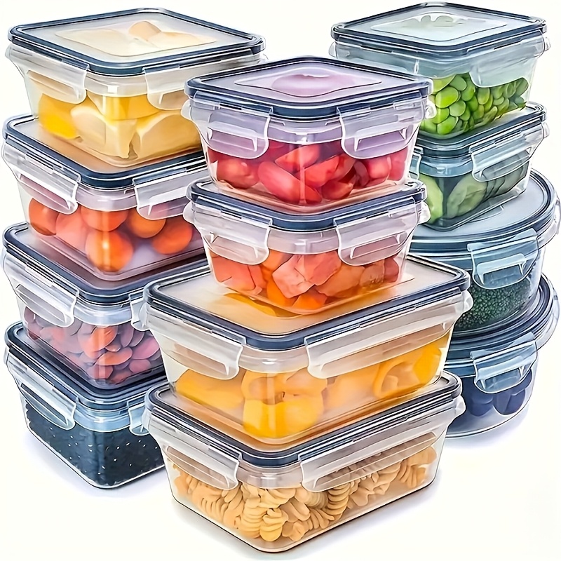Food Storage Box Set - 8Pcs Set Includes 4 Containers and