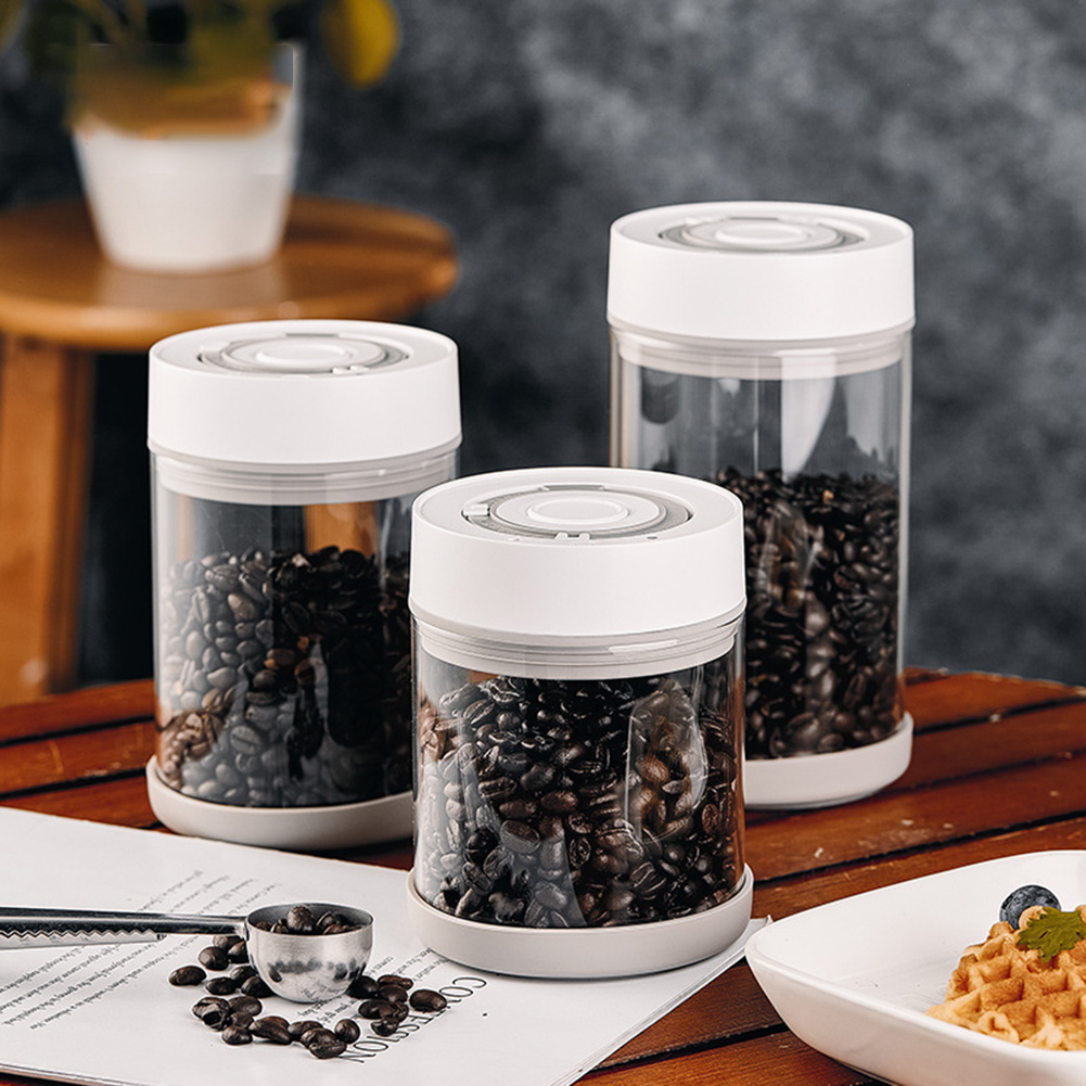 Food Storage Canister - Kitchen Moisture-proof Glass Coffee Bean Jar