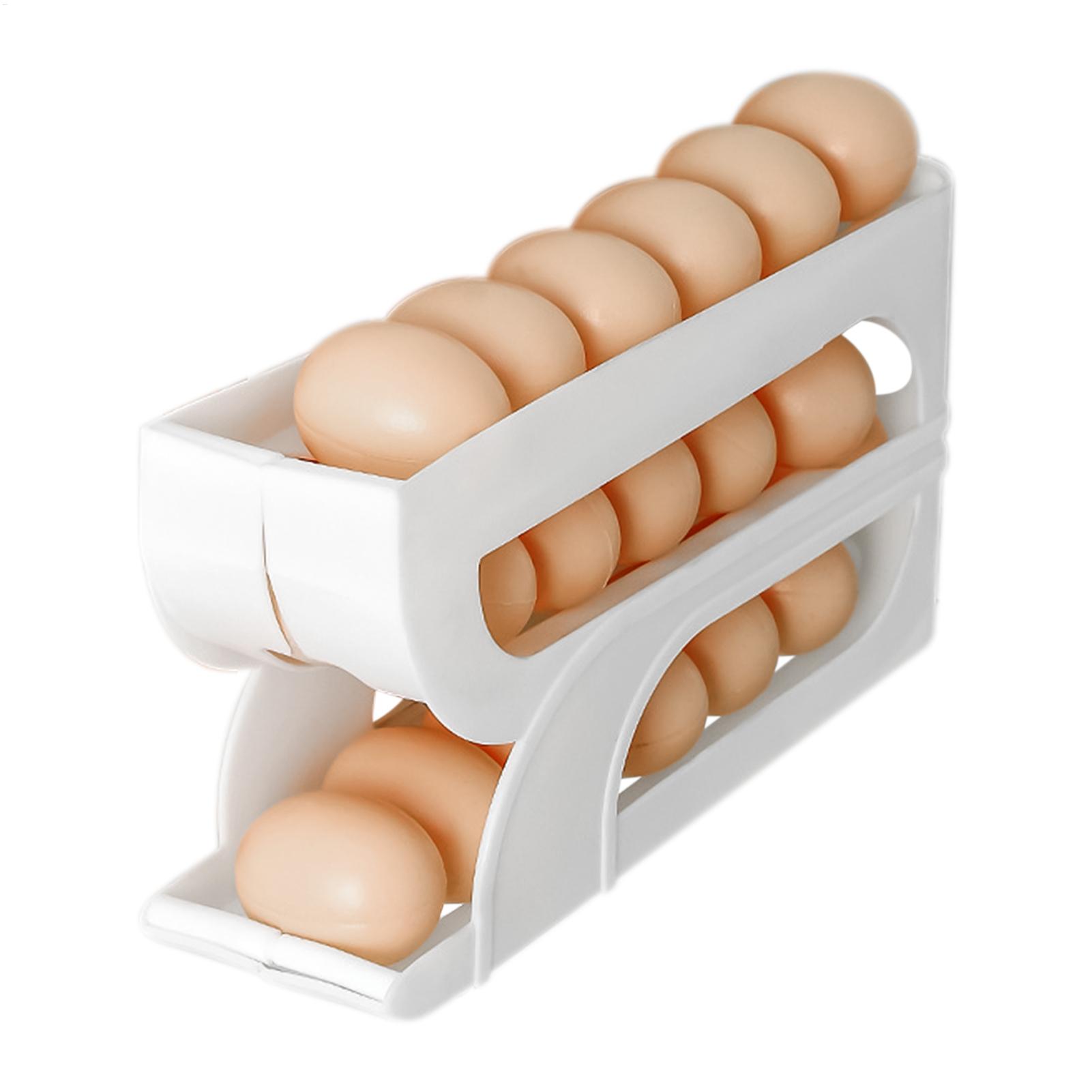 Food Storage Canister - Egg Dispenser for Refrigerator 3 Tiers