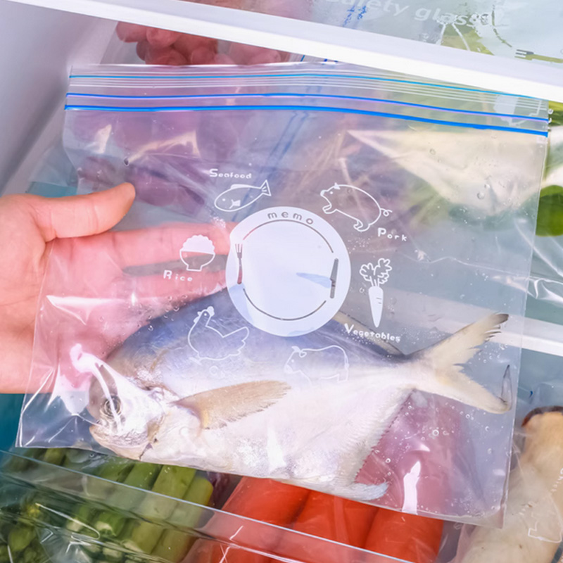 Food Storage Ziploc Bags - 50Pcs Heavy-Duty Double Ziplock Freezer Bags