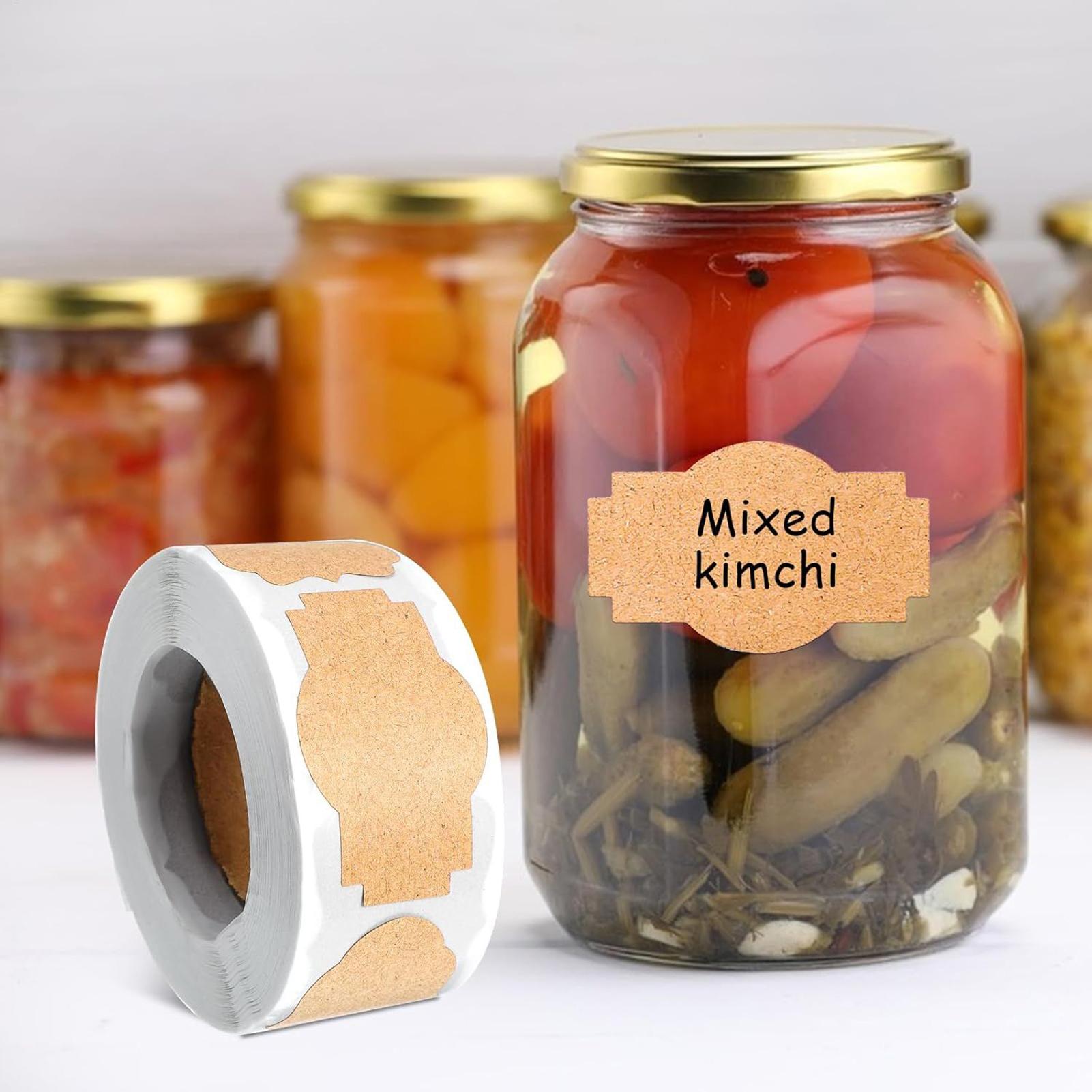Food Storage Jar Labels - 300 PCS Jar Labels Stickers Writable