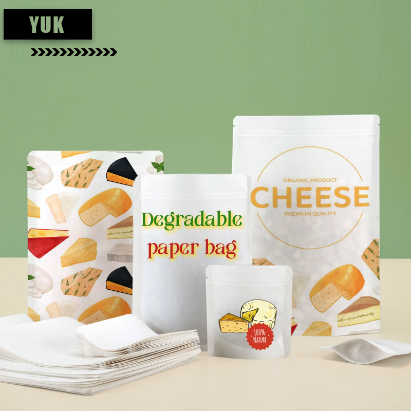 Food Storage Plant - Customized Degradable Kraft PaperZipper Bags, Tea