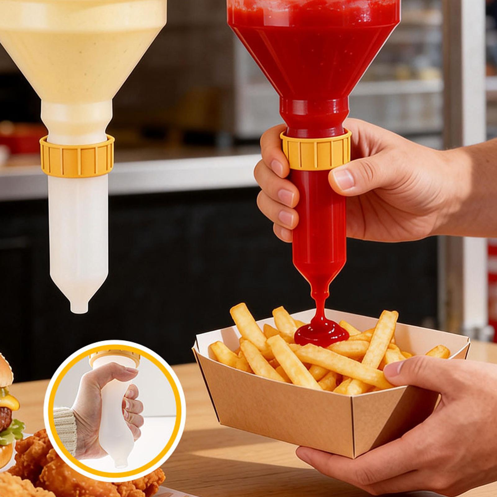 Salad Dressing Bottle - Sauce Dispenser Detachable Leakproof Container Sauce
