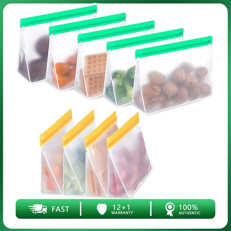 Food Storage Ziploc Bags - Reusable Food Storage Bag Upgrade Leakproof