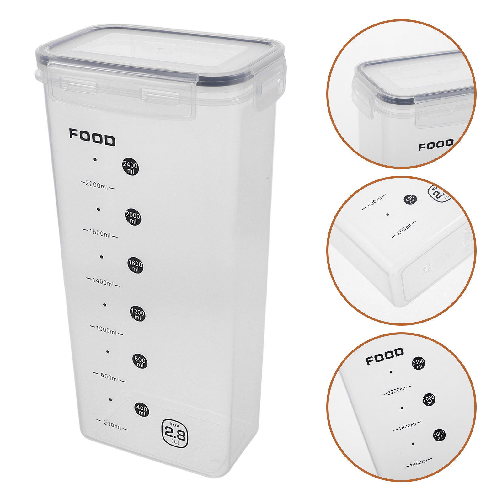 Food Storage Containers - 2Pcs Grain Storage Containers Airtight Transparent