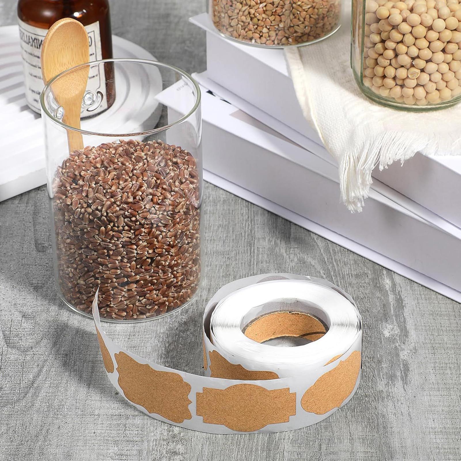 Craft Labels 300 Piece Writabl - Food Storage Jar Labels 评论和价格