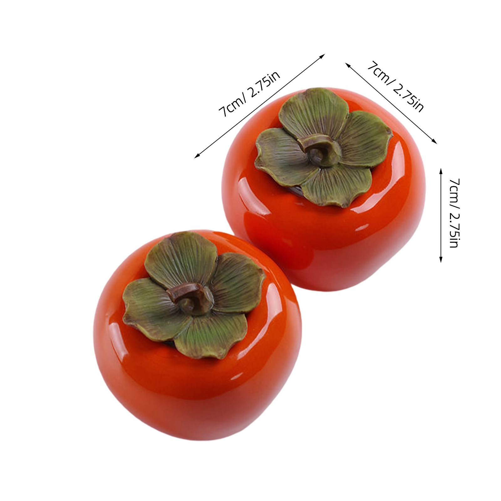 2Pcs Orange Persimmon Style Ce - Food Storage Canister 评论和价格