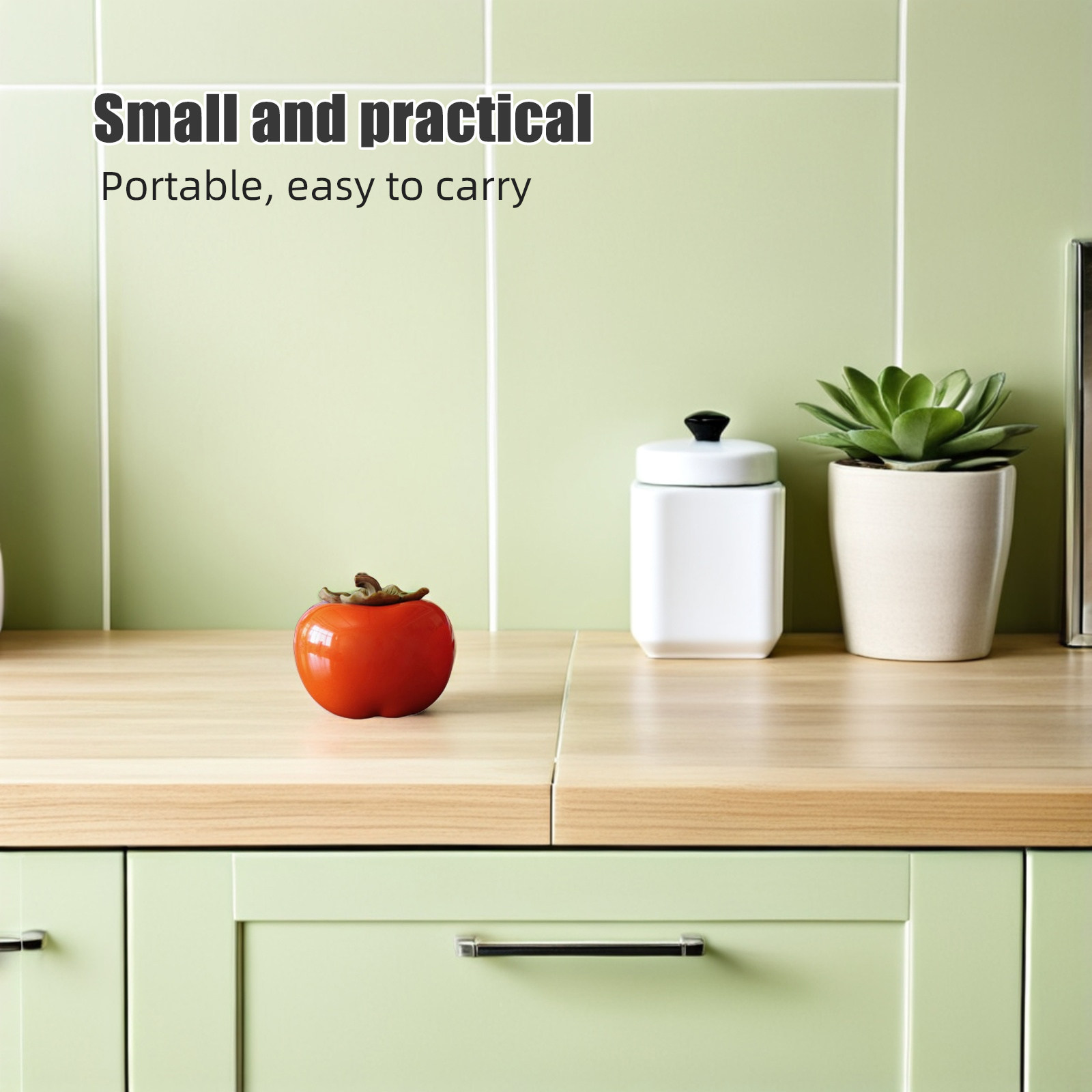 2Pcs Orange Persimmon Style Ce - Food Storage Canister 评论和价格