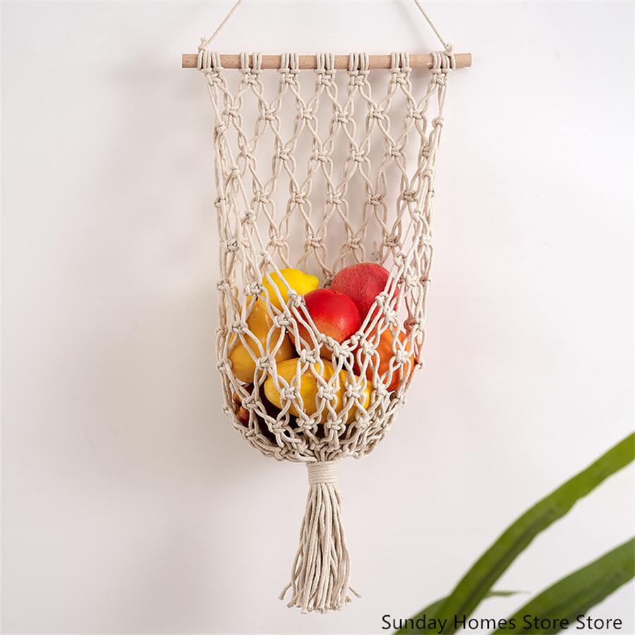 Macrame  Fruit  Storage Basket - Food Storage Plant 评论和价格