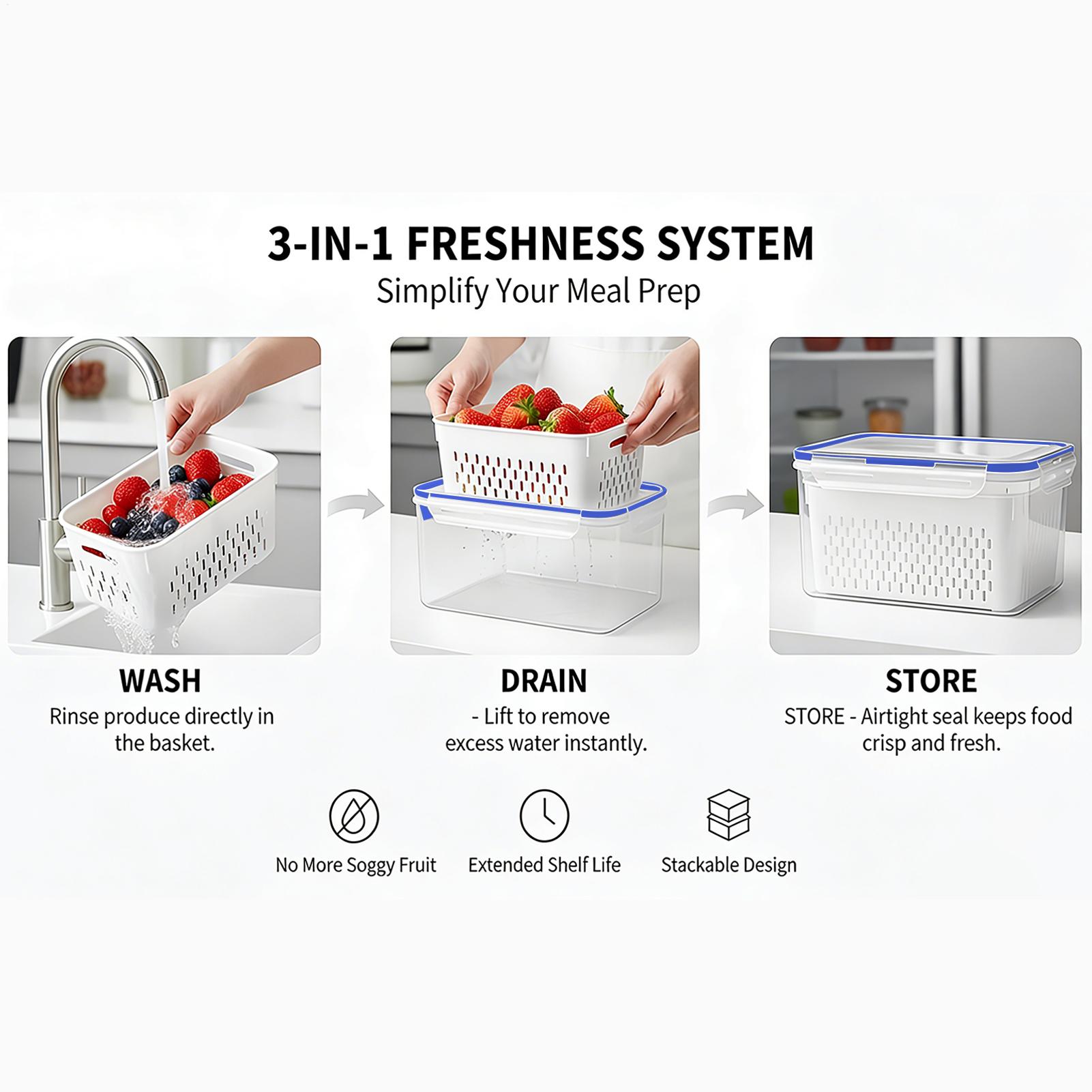 4 In 1 Food Storage Container  - Food Storage Containers 评论和价格