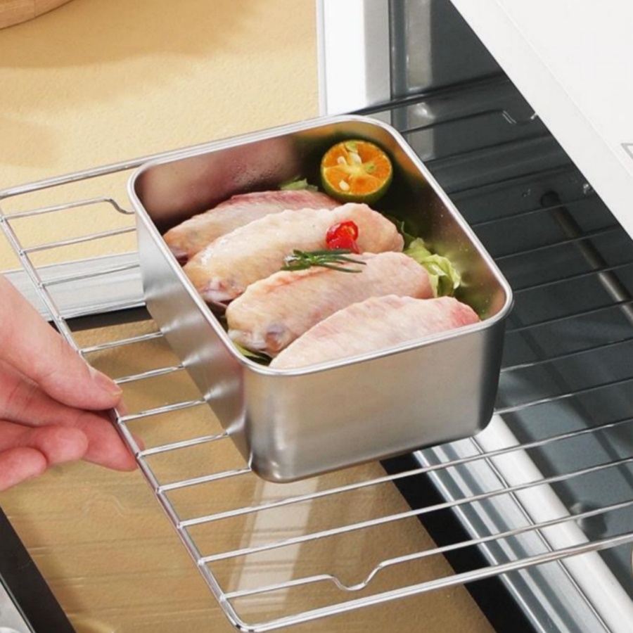 1-2-3pc Rectangular Stainless  - Storage Food Prep 评论和价格