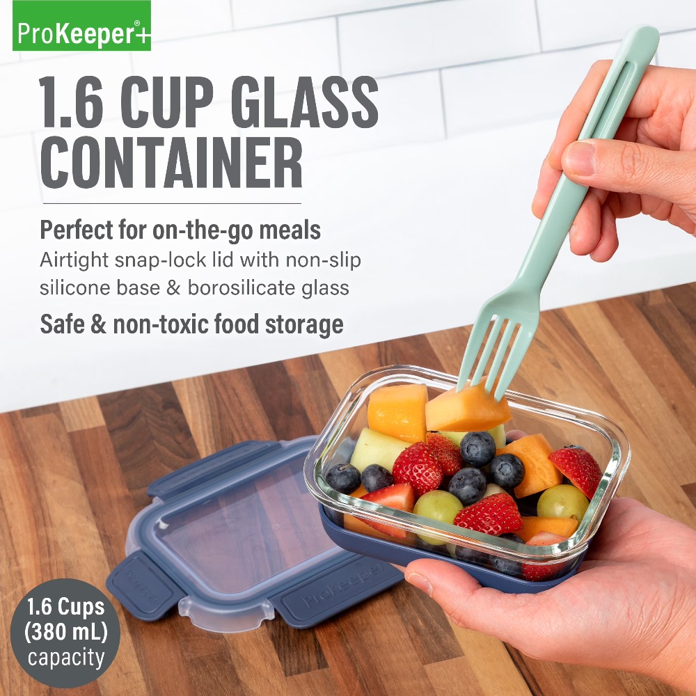 2 Pack 1.6 Cup Glass Food Stor - Storage Food Prep 评论和价格