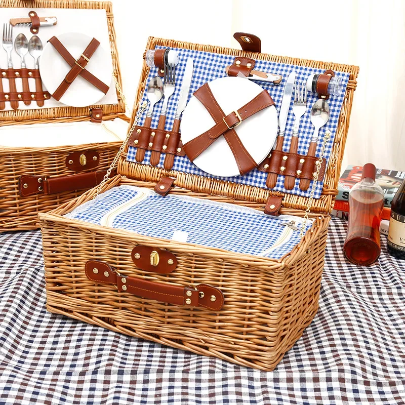 Family Outing Picnic Basket, O - Food Storage For Camping 评论和价格
