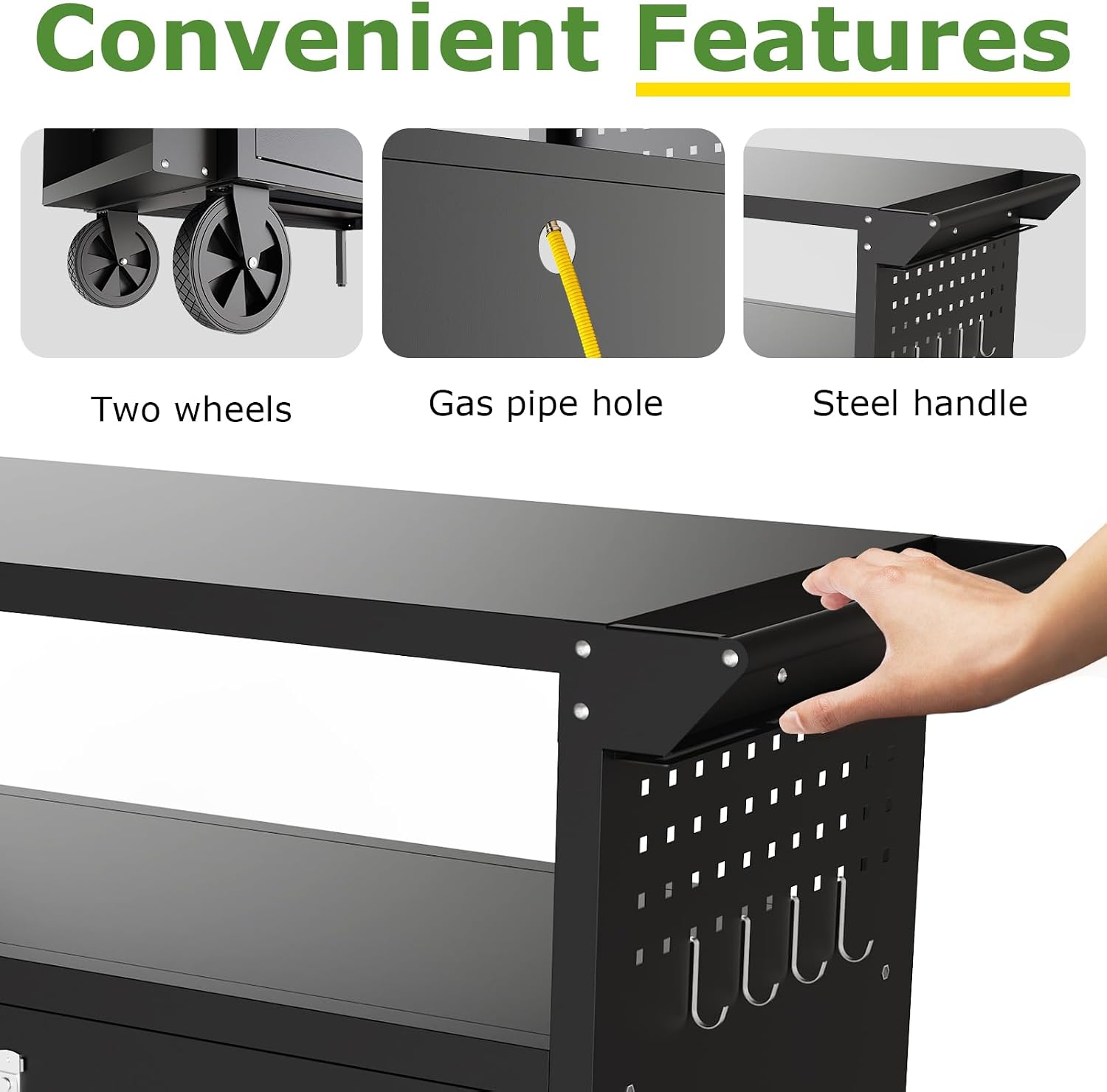 Outdoor Grill Cart Table With  - Storage Food Prep 评论和价格