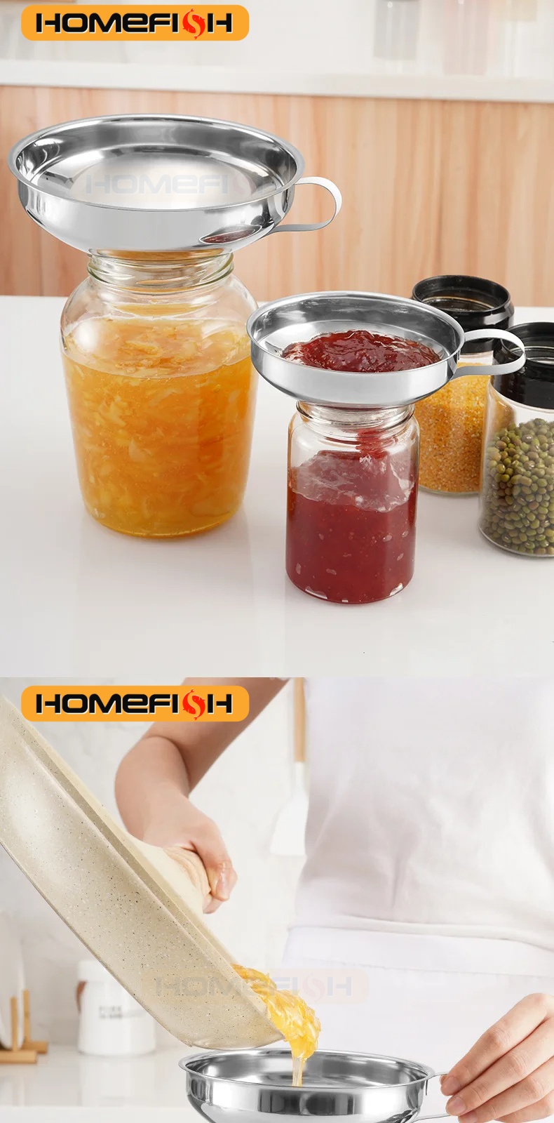HOMEFISH Stainless Steel Wide  - Salad Dressing Bottle 评论和价格
