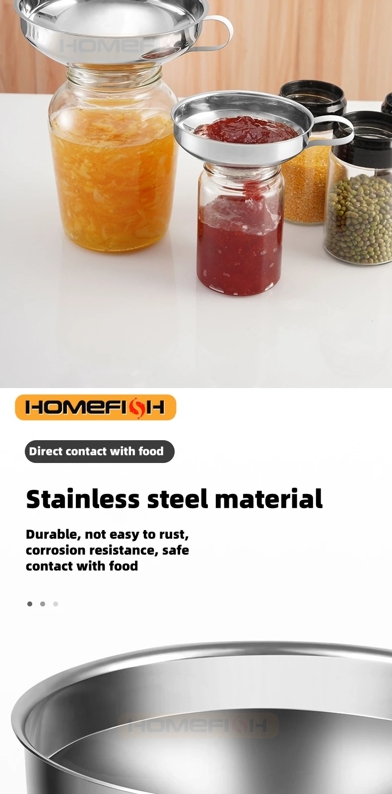 HOMEFISH Stainless Steel Wide  - Salad Dressing Bottle 评论和价格