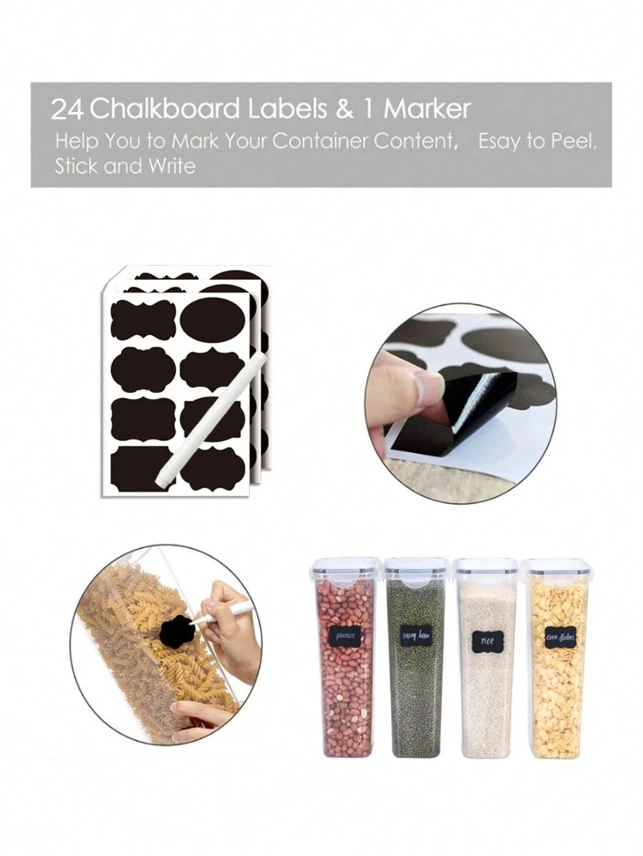 1/2/4pcs Airtight Food Storage - Food Storage Jar Labels 评论和价格