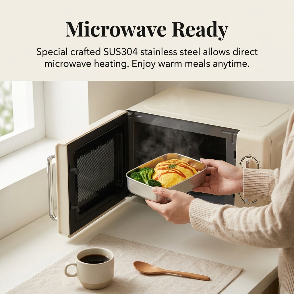 Stainless Steel Bento Box Meta - Storage Food Prep 评论和价格