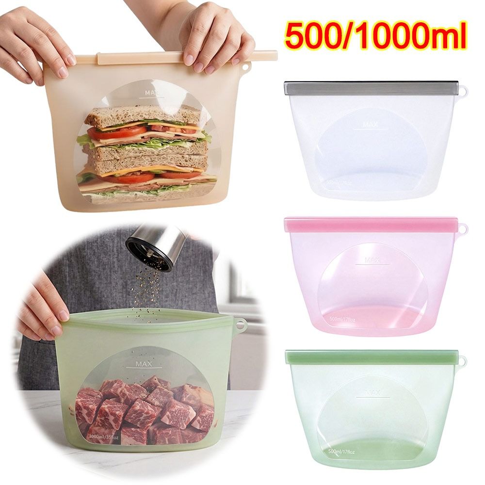 Silicone Food Preservation Bag - Food Storage Ziploc Bags 评论和价格