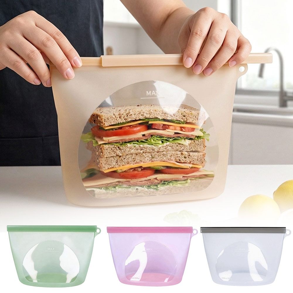 Silicone Food Preservation Bag - Food Storage Ziploc Bags 评论和价格