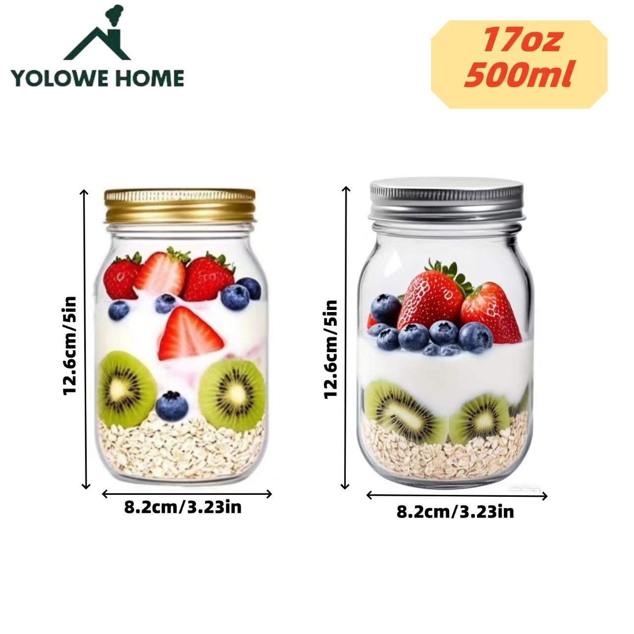 6Pcs, 12Pcs, 500Ml/16Oz, Glass - Salad Dressing Bottle 评论和价格