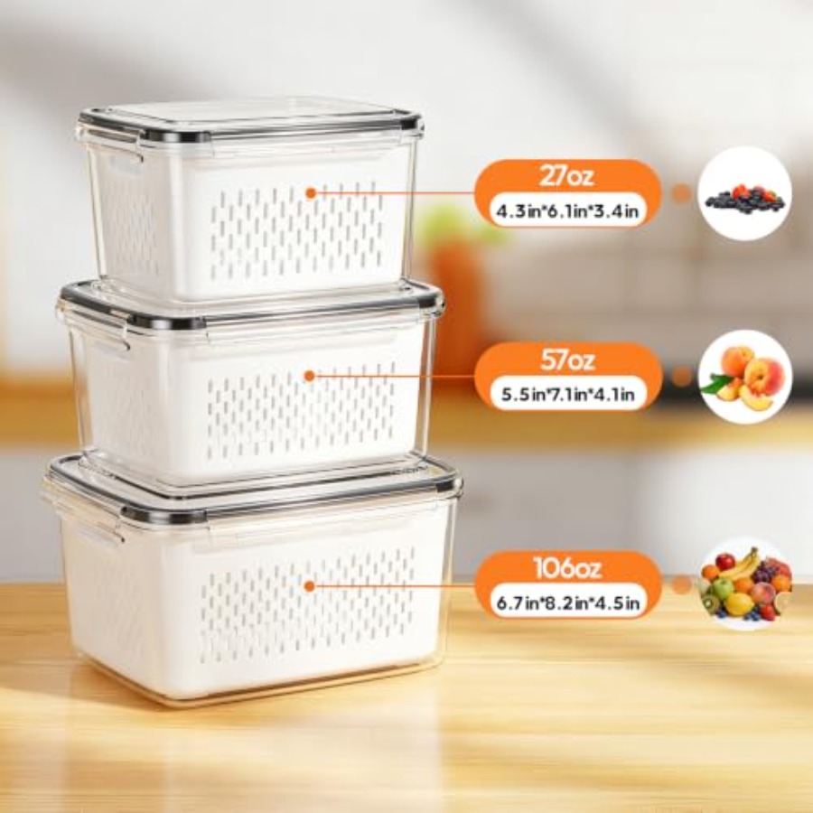 Fruit Storage Containers for F - Food Storage Containers 评论和价格