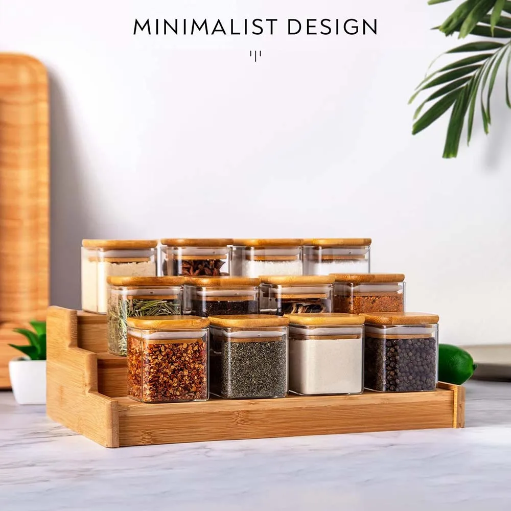 5oz Square Spice Jars with Bam - Food Storage Jar Labels 评论和价格