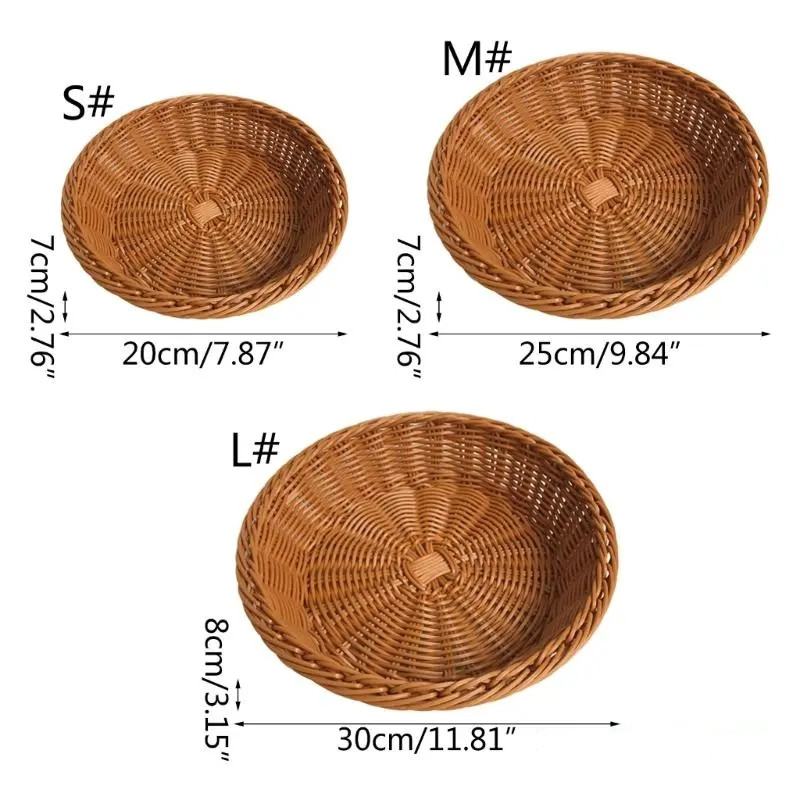 Rattan Wicker Woven Serving Ba - Food Storage Plant 评论和价格