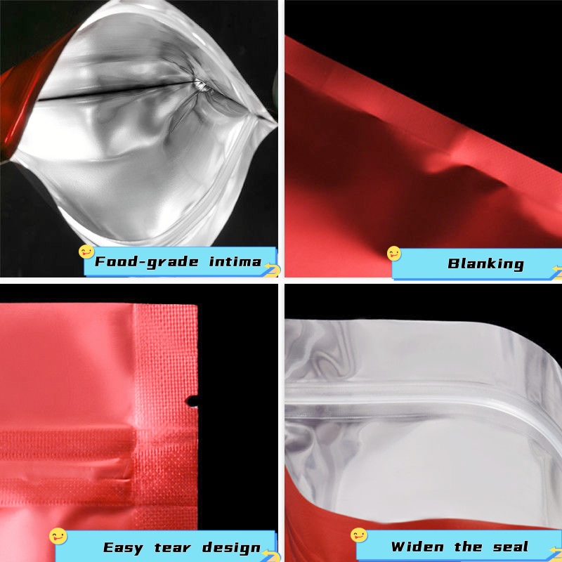 100 pcs Colorful Top Feed Foil - Food Storage Ziploc Bags 评论和价格