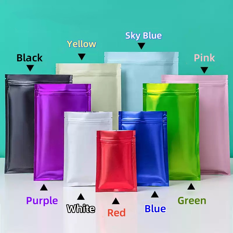 100 pcs Colorful Top Feed Foil - Food Storage Ziploc Bags 评论和价格