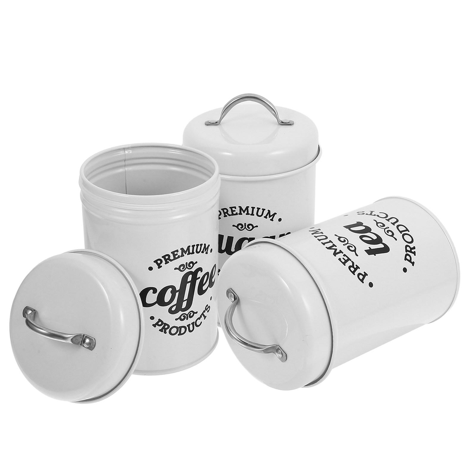 Sealed Iron Canister Set Elega - Food Storage Containers 评论和价格
