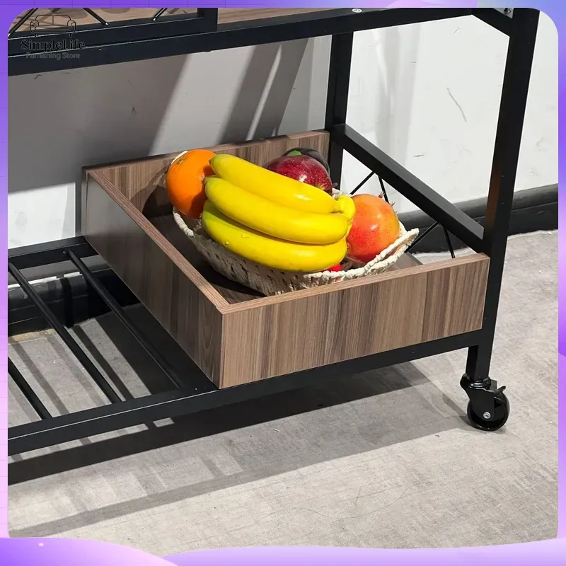 Multifunctional Kitchen Cart w - Storage Food Prep 评论和价格