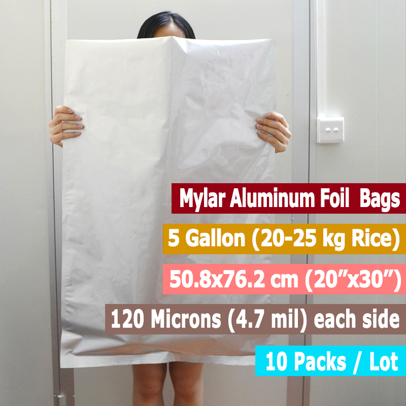 10 Packs 5 Gallons Mylar Bags  - Food Storage For Long Term 评论和价格