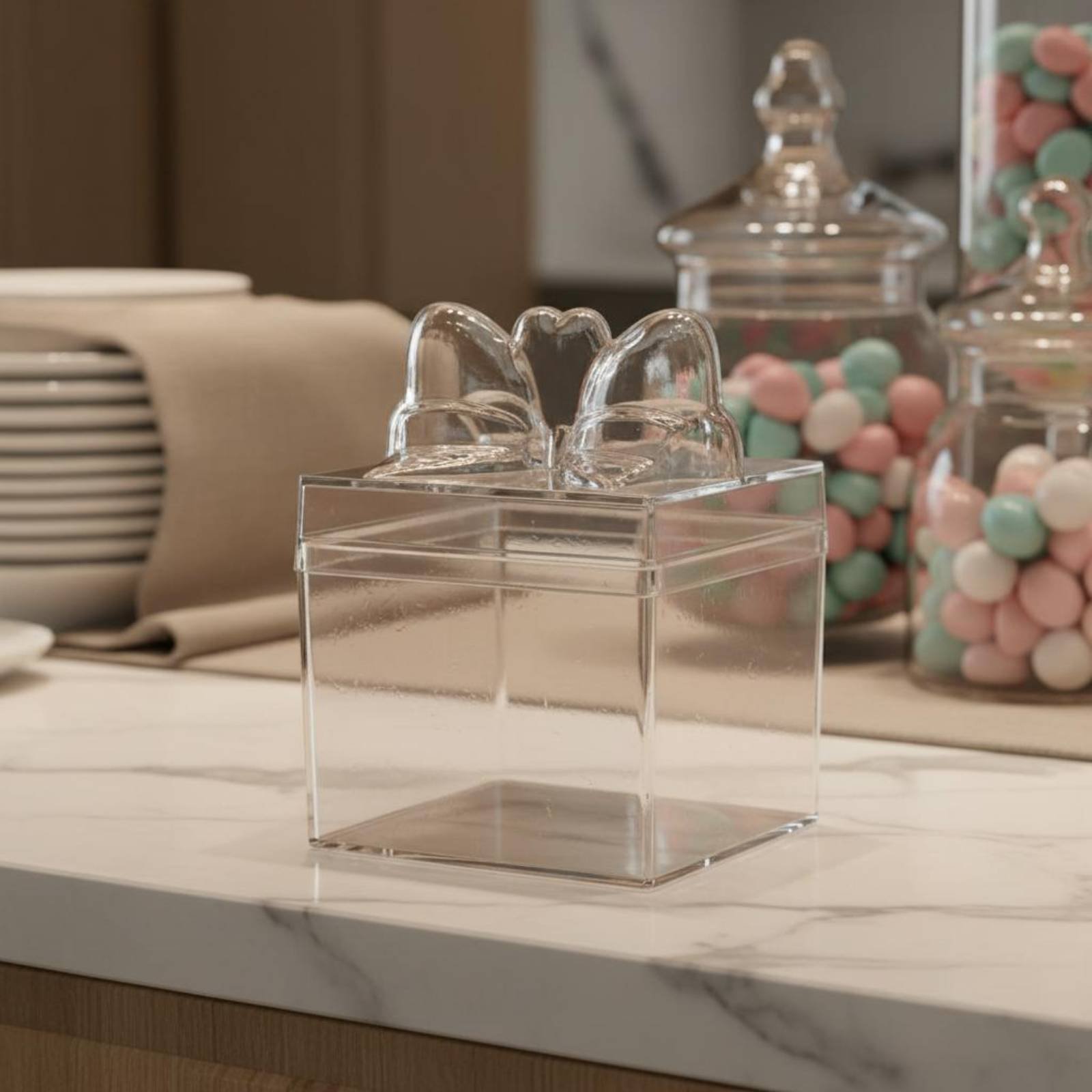 Clear Plastic Candy Box with R - Food Storage Containers 评论和价格