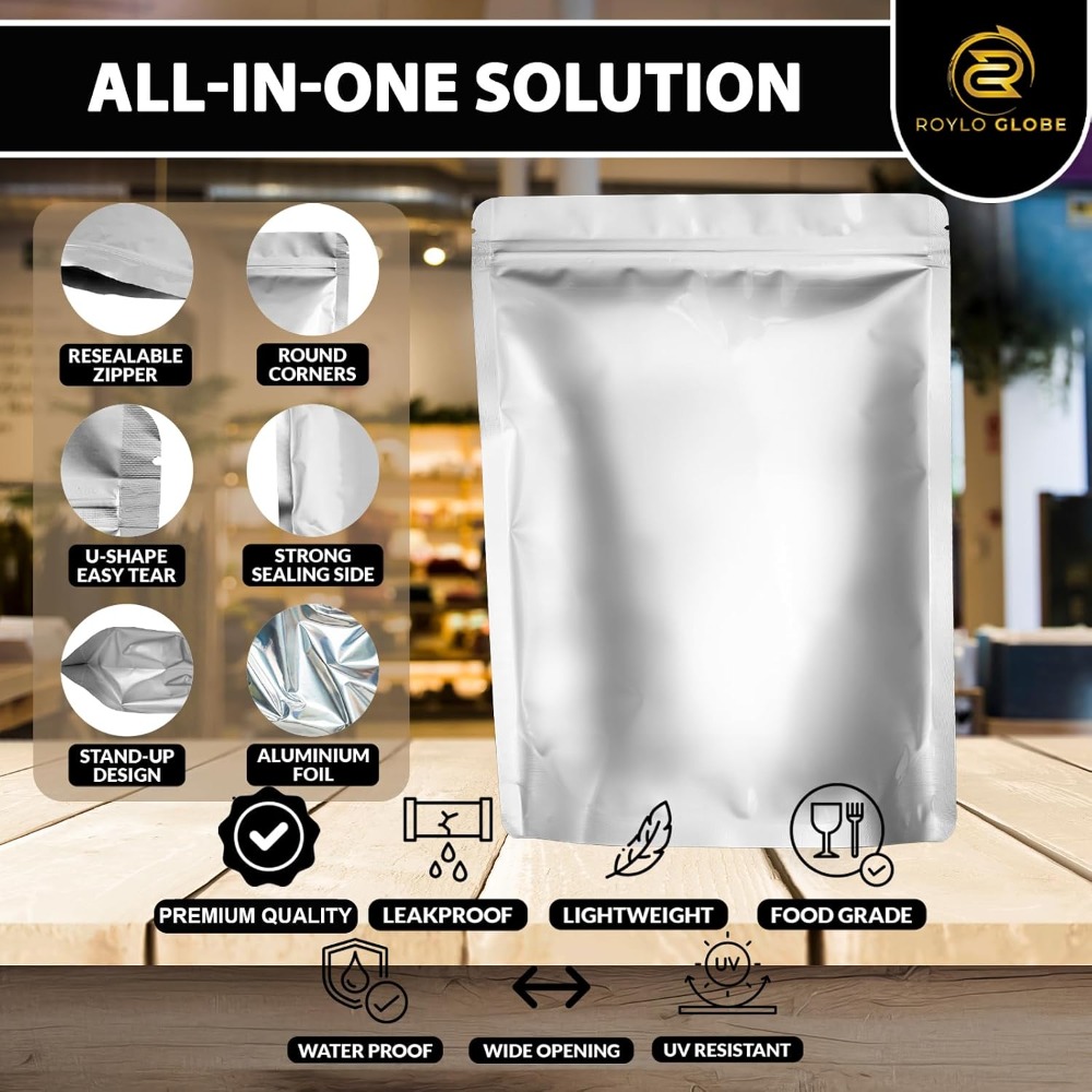 100pcs 2 Quart Mylar Bags with - Food Storage For Long Term 评论和价格