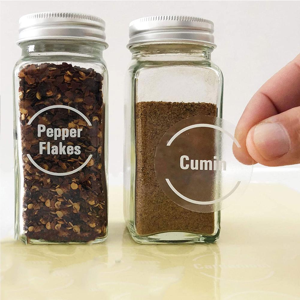 144 Pcs/set Transparent Spice  - Food Storage Jar Labels 评论和价格