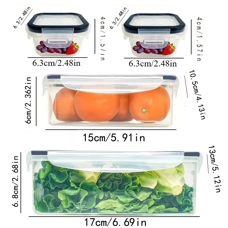 8Pcs Set Includes 4 Containers - Food Storage Box Set 评论和价格