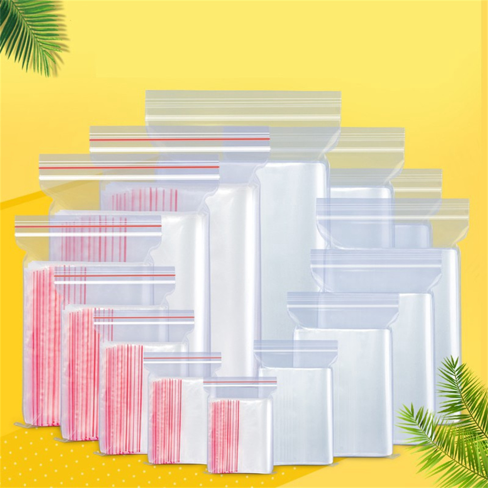 100 Pcs/Pack 5-12 Wire Self Se - Food Storage Ziploc Bags 评论和价格