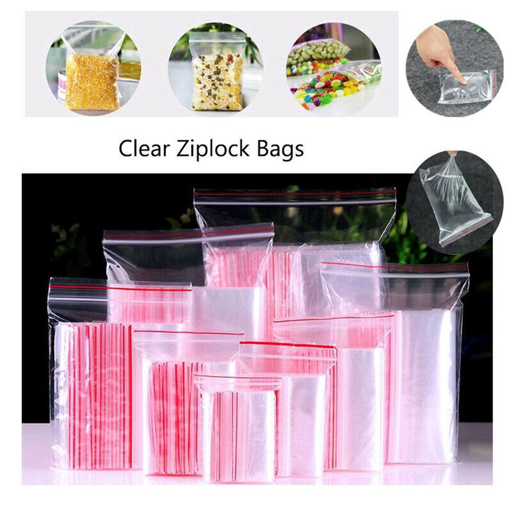 100 Pcs/Pack 5-12 Wire Self Se - Food Storage Ziploc Bags 评论和价格