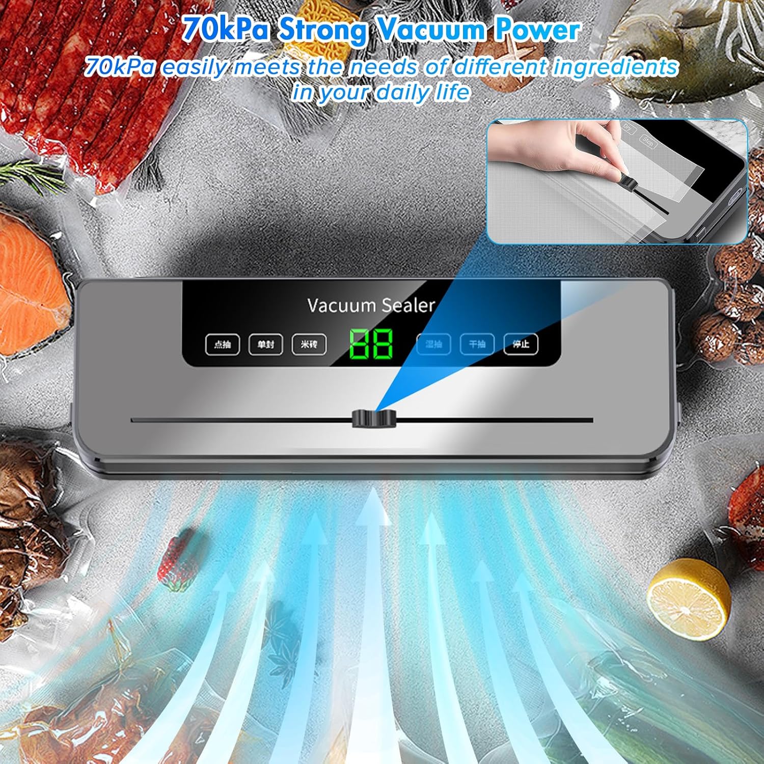 Vacuum Sealing Machine with 10 - Food Storage Vacuum Sealer Machine 评论和价格