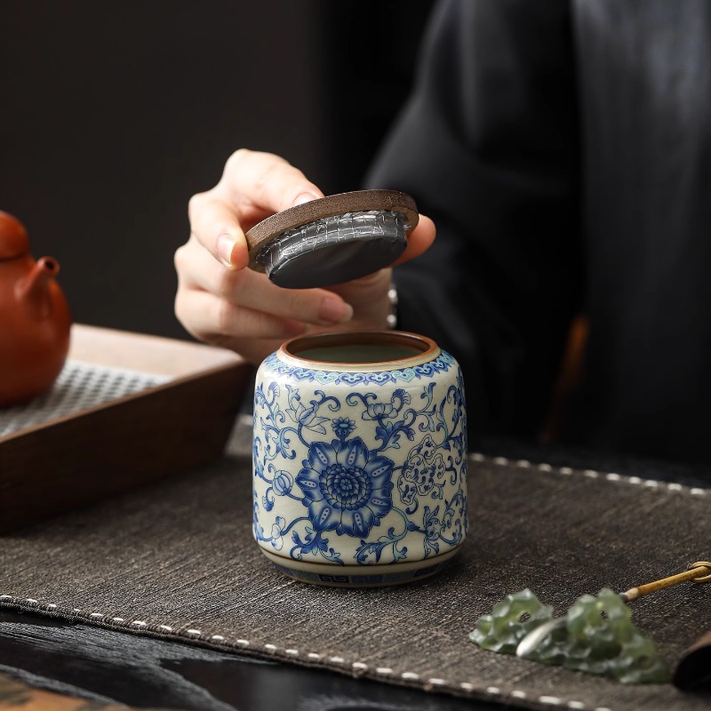Creative Blue and White Porcel - Food Storage Canister 评论和价格